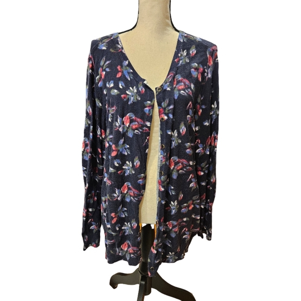 Basic Editions - Floral Button-Up Cardigan